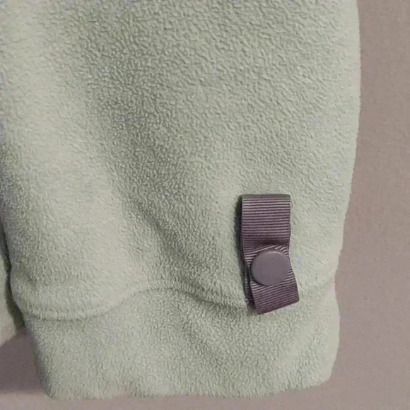 The North Face lime green zip‎ up fleece jacket women's large - Picture 4 of 6